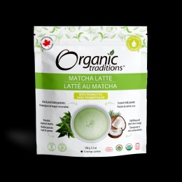 Organic Matcha Latte with Probiotics